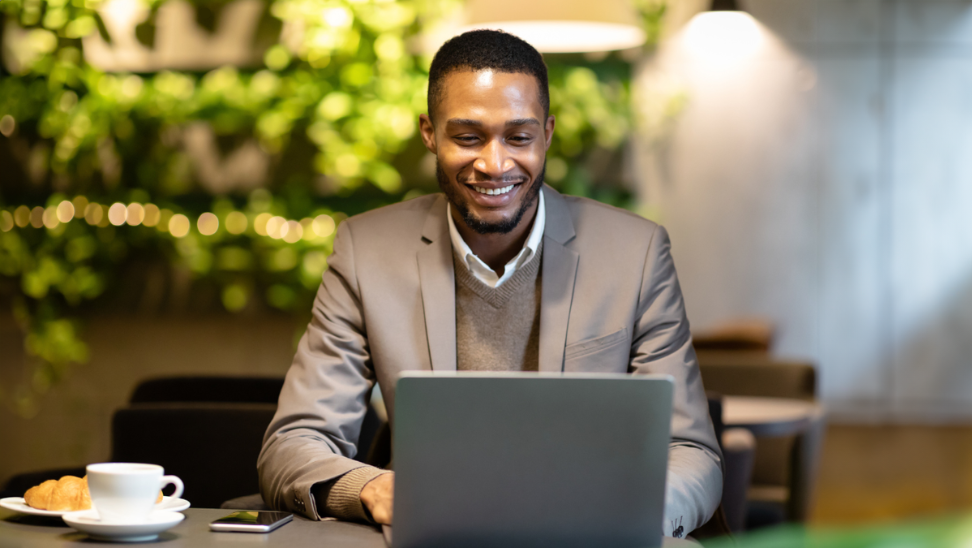 man at computer